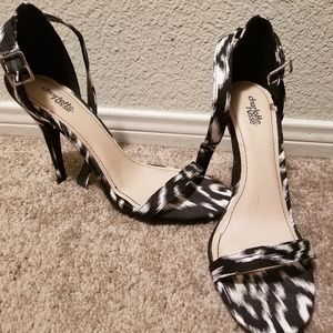 Zebra print heels